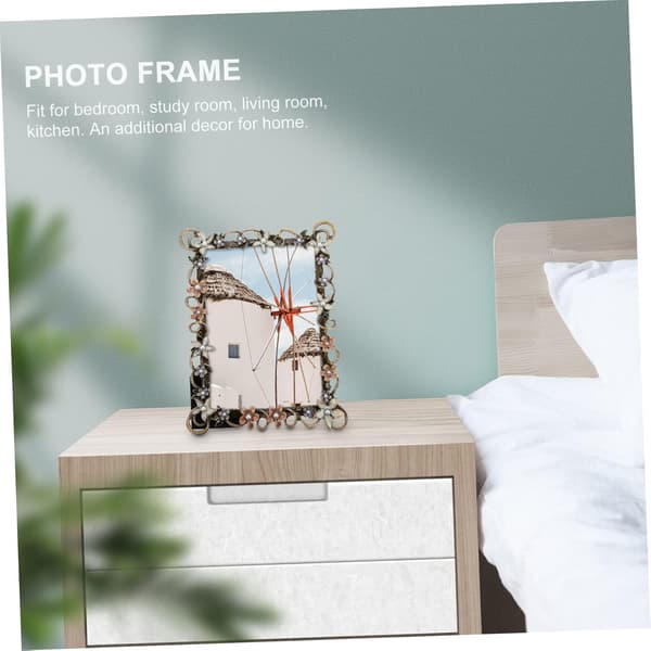 1 st 7 tums fotoram Blomsterdisplay Stativ Desktop Decor Office