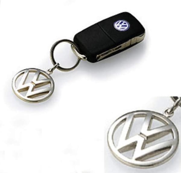 Volkswagen nøglering i metal, sølv