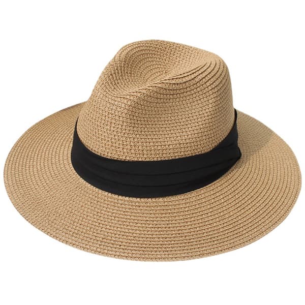 Panamastråhattar för kvinnor Sommarstrand Solhatt Bredbrättad Fedora
