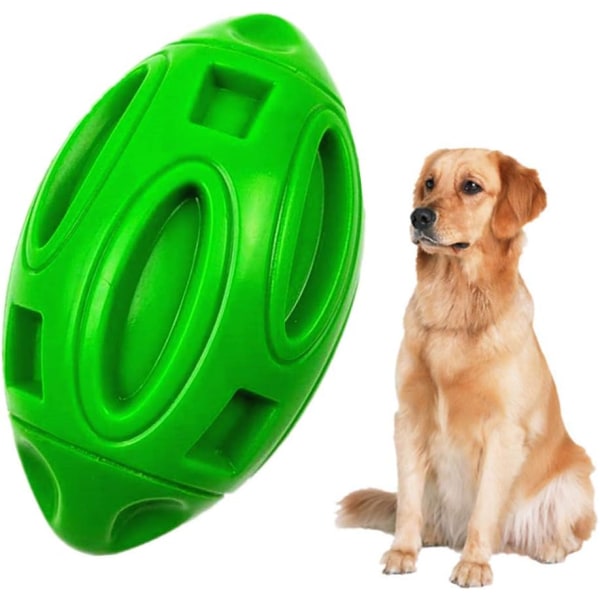 Bollar för hundar Leksaker Hundtuggleksaker för husdjur Bittålig boll Gummi Rugbyboll Fotboll för små hundar (grön)