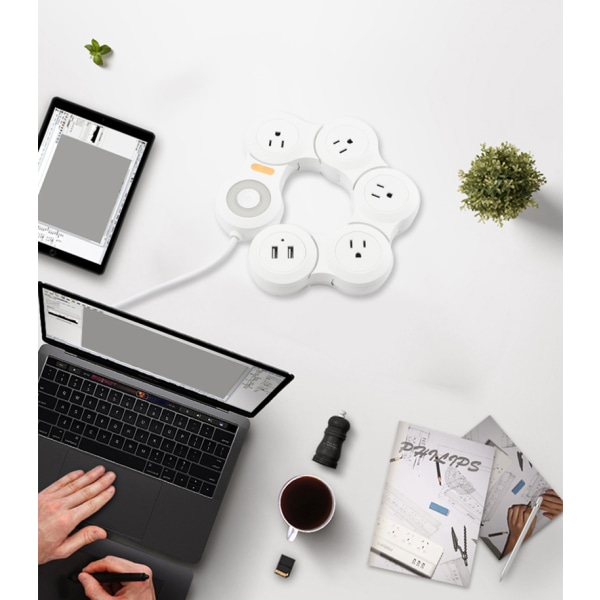 Variant Power Cord Charger Outlet - Flad stik stikdåse med 2
