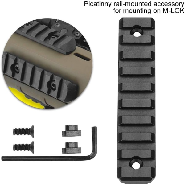 Picatinny Mlok metallskena M-Lok - 9 spårskena set 3/5/9/11 spår P