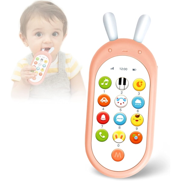 Mobiltelefonlegetøj til børn, tosproget babysmartphone, musikalske sanser