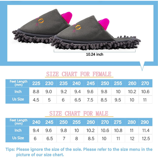 Varma mikrofiberslippers golv damm smuts hår mopp tofflor skor