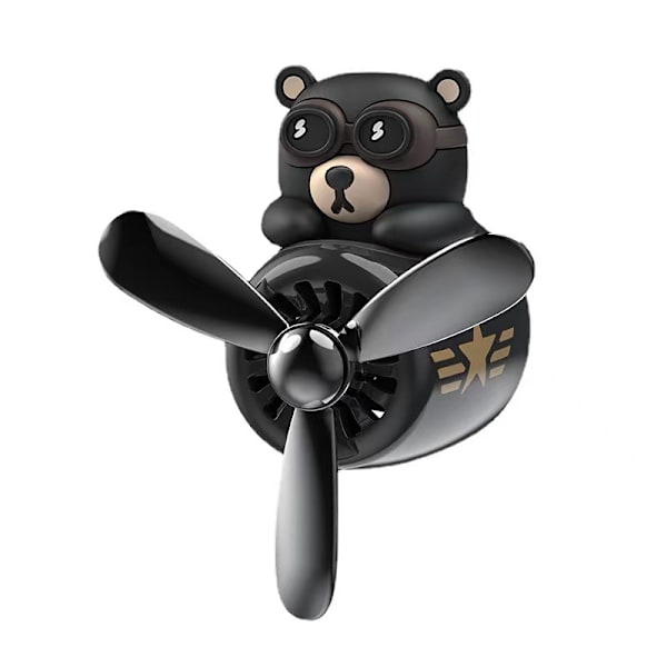Cartoon Bear Pilot Car Air Freshener Automotive Air Outlet Fan Fr