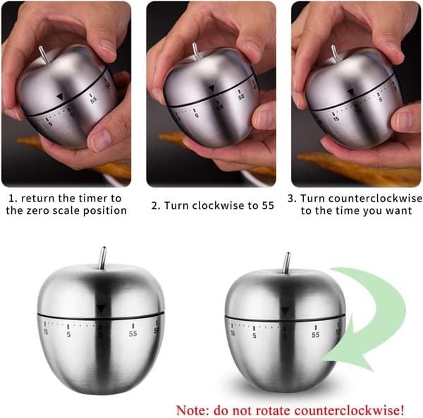 Kjøkken Timer Timer Epleform Manuell Mekanisk Rotasjon Alarm