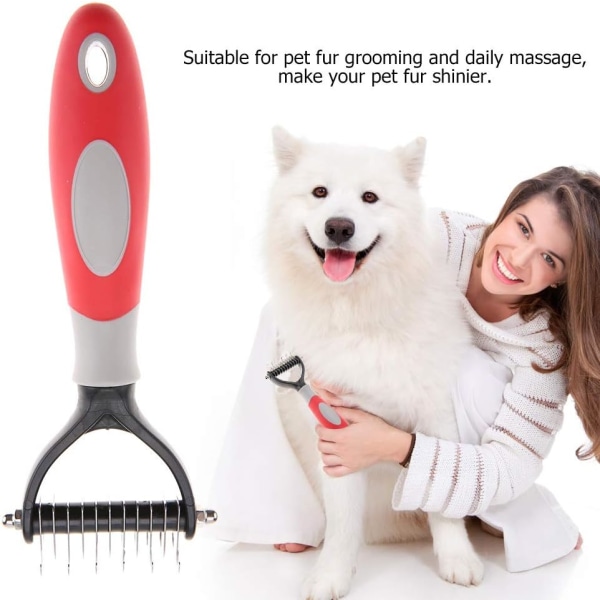 Pet Grooming Detangling Comb Rustfritt Stål Profesjonell Knot Co