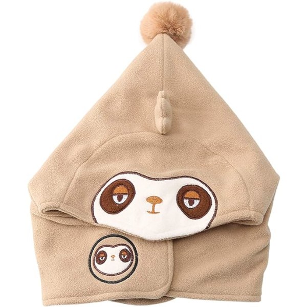 1 stk Khaki 4-12 års balaclava fleece for barn tykk varm i Wi