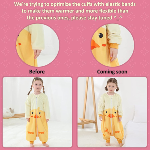 Baby Sleeping Bag Sack Long Sleeve with Feet Winter Swaddle Weara