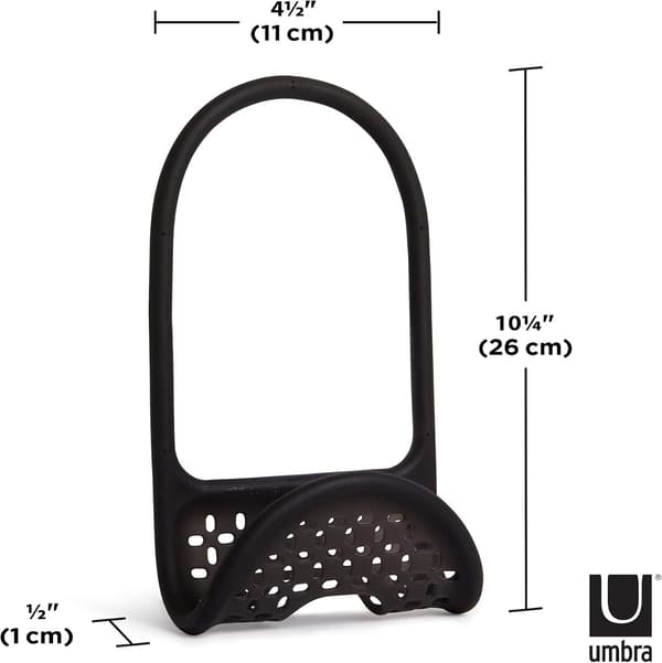 Sling Caddy. Sling svampeholder. Blød plast. Farve sort. Størrelse