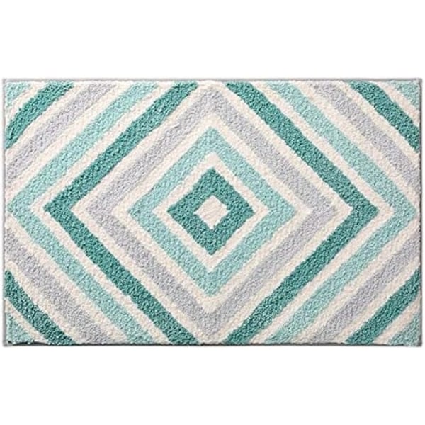 Skridsikker bademåtte, bademåtte, bademåtte, bademåtte, superabsorberende, blød, maskinvaskbar bademåtte til badeværelse, toilet, køkken (mint, 40 x 60 cm)