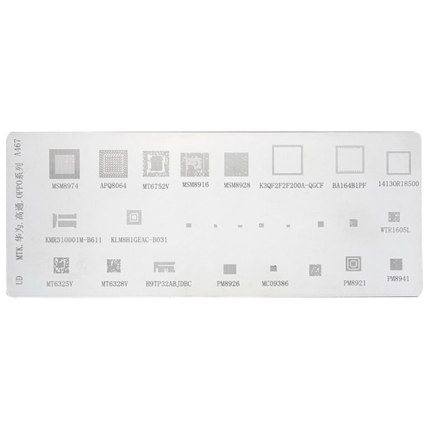 4 stk. Universal Bga Stencil Til Mtk Msm Ipad Cpu Ram Pm Power Ic R