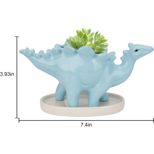 Keramisk potte med dinosaur, potte for kaktusplanter