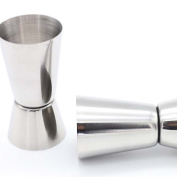 Dubbel mätglas - dryckesmått cocktail jigger 20/40ml silver