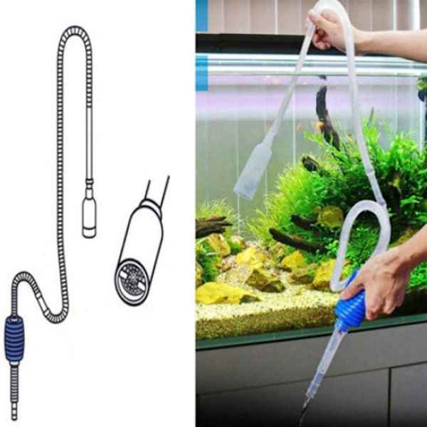 Praktisk akvarium rengøringspumpe transparent