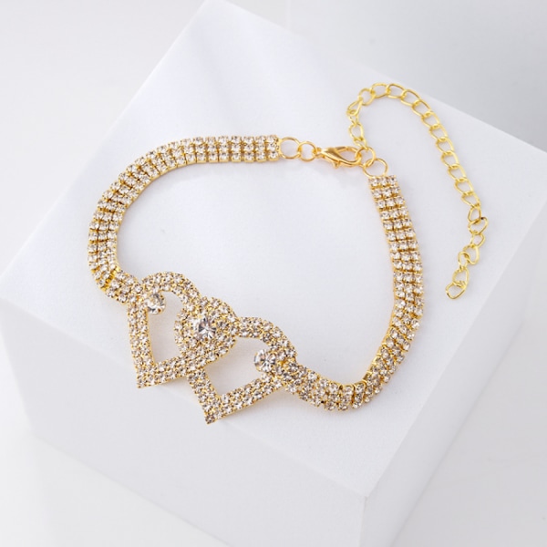 Hieno kulta nilkkakoru Geometri Lucky Cross Star Tassel Cute Tiny Bea