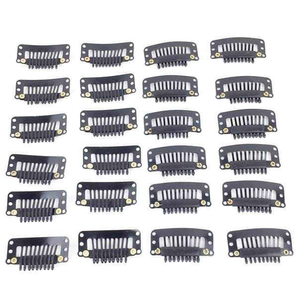 24PCS Wig Clips, 9 Teeth Small Snap Comb Wig Clips  Wig