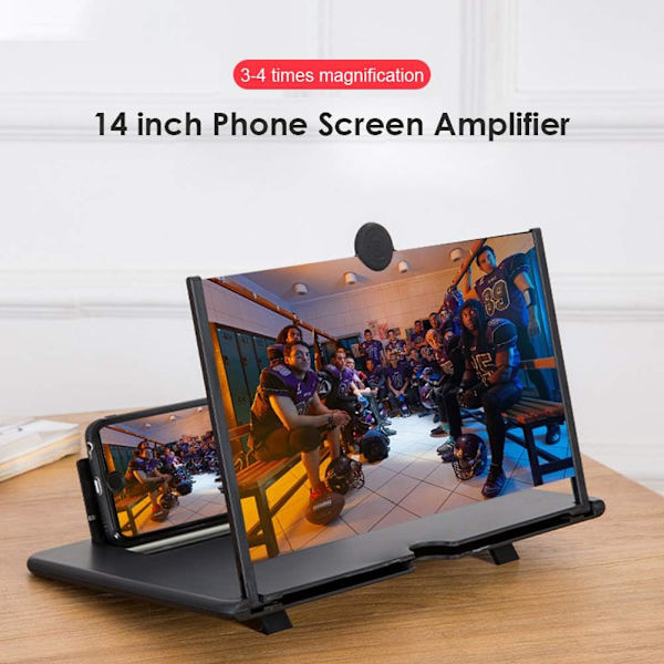 14'' Kannettava puhelimen suurennuslasi, 3D-näytön vahvistin Puhelimen pidike Sm