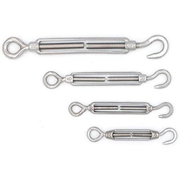 M4 304 Rostfritt Stålkrok och Ögle Spännskruv - 5-pack