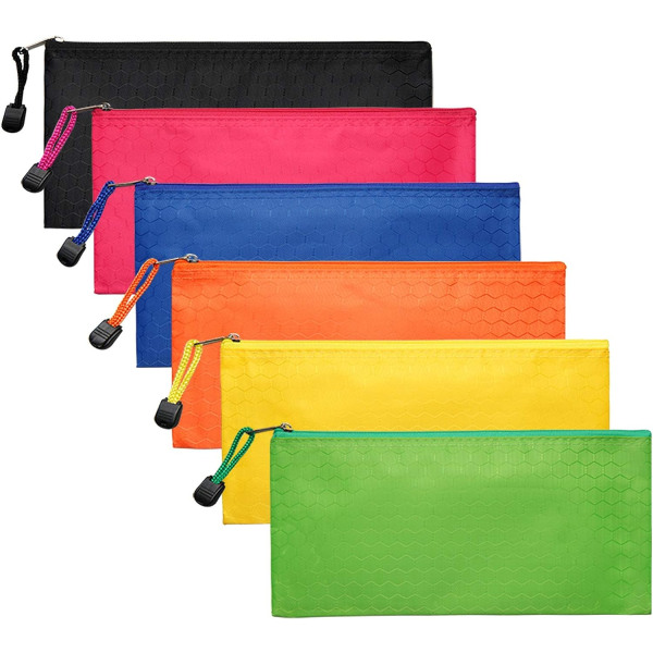 Blyantpose Smalle Lynlåseposer Bulk 6 Pak Blyant Etui Vandafvisende