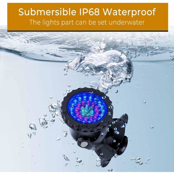 Pond Light, Waterproof IP68 Underwater Color Changing Landscape L