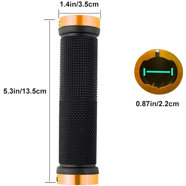 2 par premium cykelgreb, ergonomiske cykelgreb, skridsikkert gummi