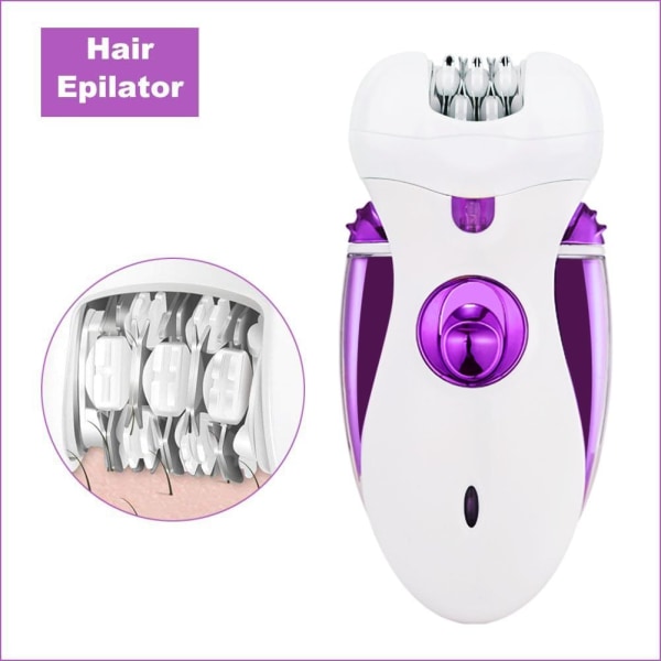 Elektrisk epilator for kvinner - barbermaskin - bikiniklipper - fotfil