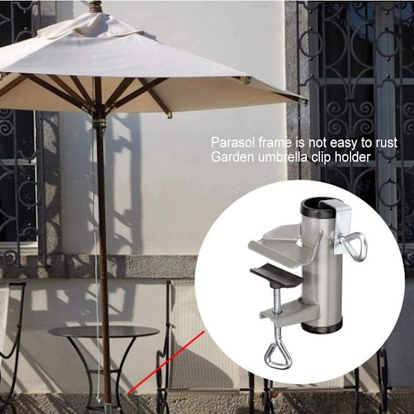 Klemme til parasol, metalparaplyholder til altan, parasol