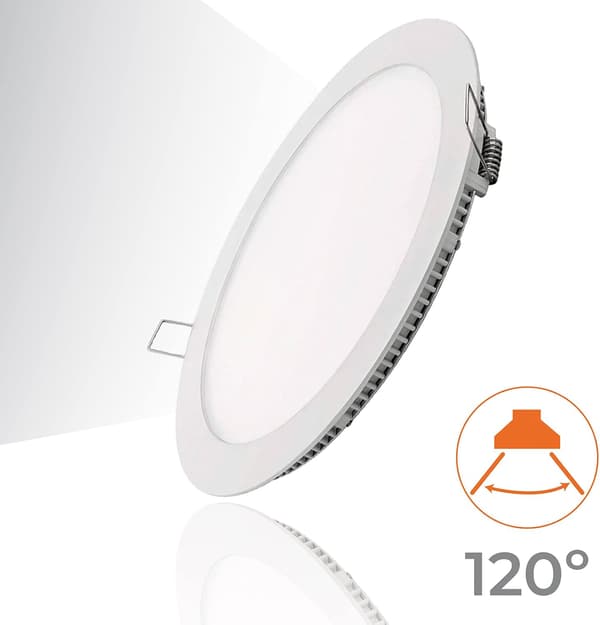 15WR Flat Round LED Downlight Driver med standard kutt, maling