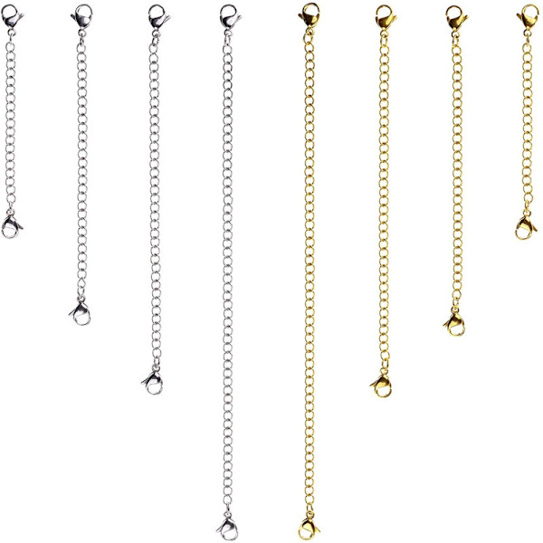 8 st rostfritt stål halsband förlängare armband förlängare förlängare