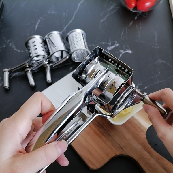 Kommerciel rustfrit stål roterende ostrivejern