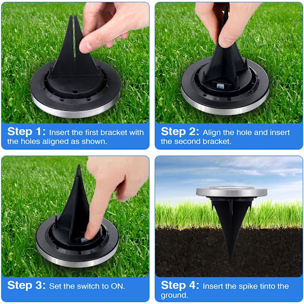 Lampe Solaire Extérieur Jardin, Spot Solaire Extérieur Encastrabl