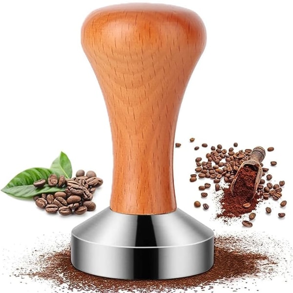 1 stk rustfrit stål kaffetamper, espresso tamper, 51 mm i 304