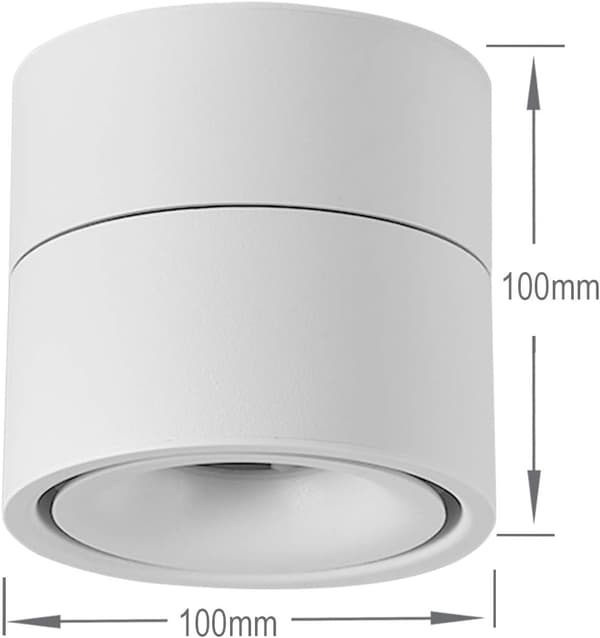 10W LED-takspotlight Taklampe, Justerbart lampehus en