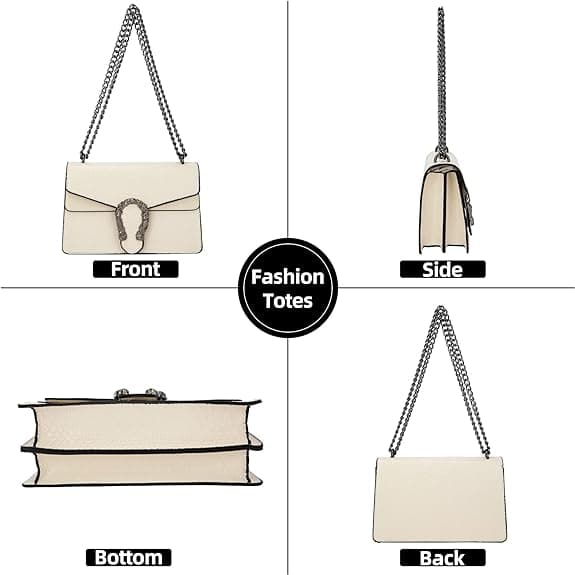 Crossbody axelväska för kvinnor - Ormmönstrat läder