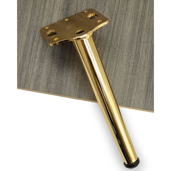 4 Guld Metal Møbelben 18cm, Moderne Sofaben, Ben til Kaffe