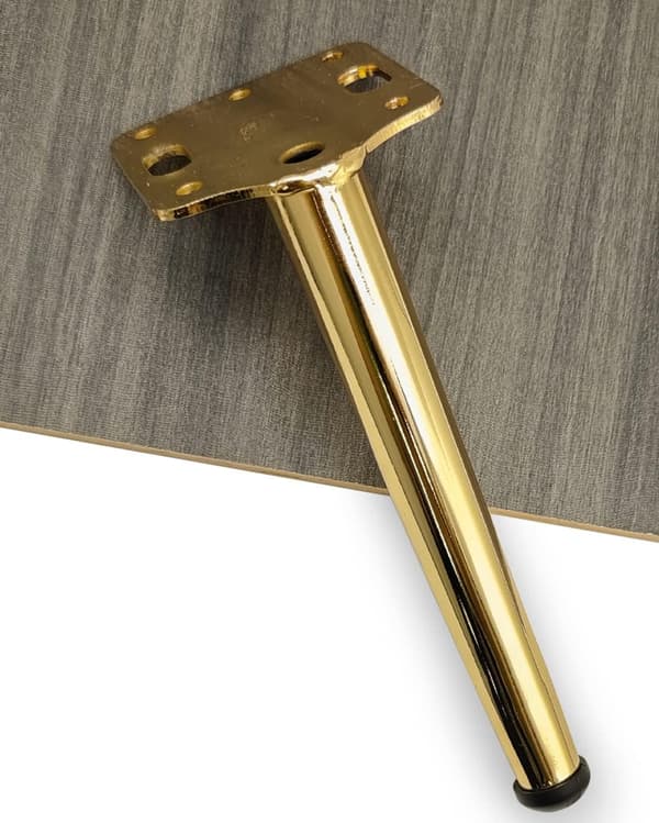 4 Guld Metall Möbelben 18cm, Moderna Sofaben, Ben för Kaffe