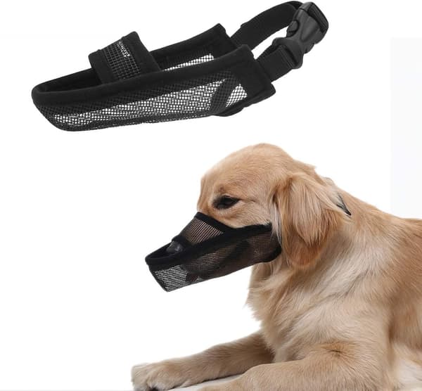 Nylon Muselix för små och medelstora hundar Andningsbart nät Dricksbart