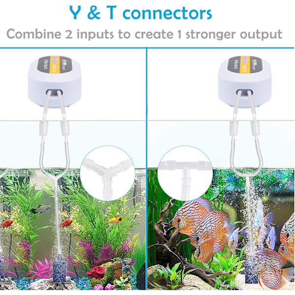 Akvarie Airline Slangeforbindelser Plast Inline Ventil, 40-Stykke