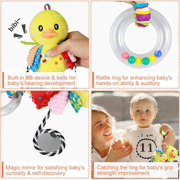 Jouets pour poussette, hochet pour berceau, poussette en peluche