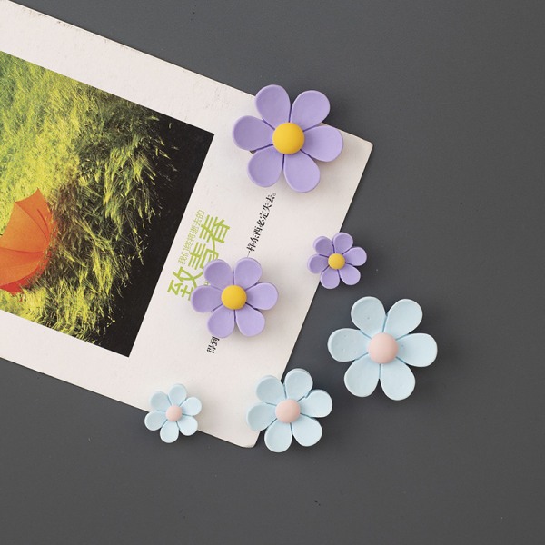 (30 st) Söta 3D-blomster kylskåpsmagneter för vuxna, starka och färgglada