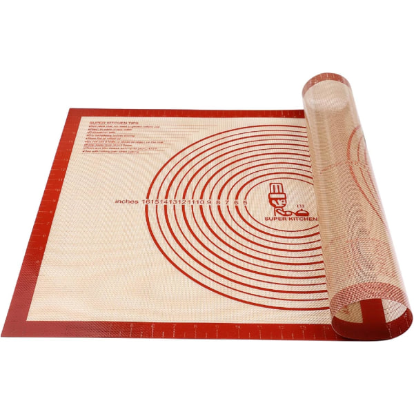 Halkskyddad silikonbakmatta extra stor, mäter 71,12 cm x 50,8 cm