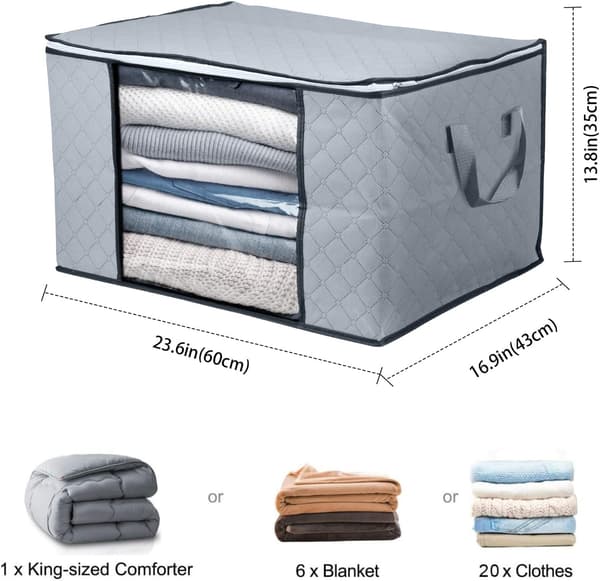Tykk Non-woven Opbevaringspose til Dyner Foldbar Opbevaringspose til Under Sengen Q