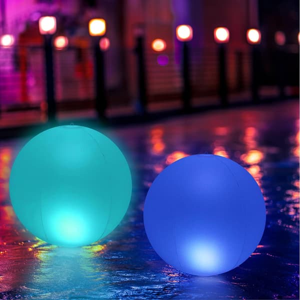 2 LED Flydende Pool Lys 20CM, Vandtæt Globe IP68 Flydende La