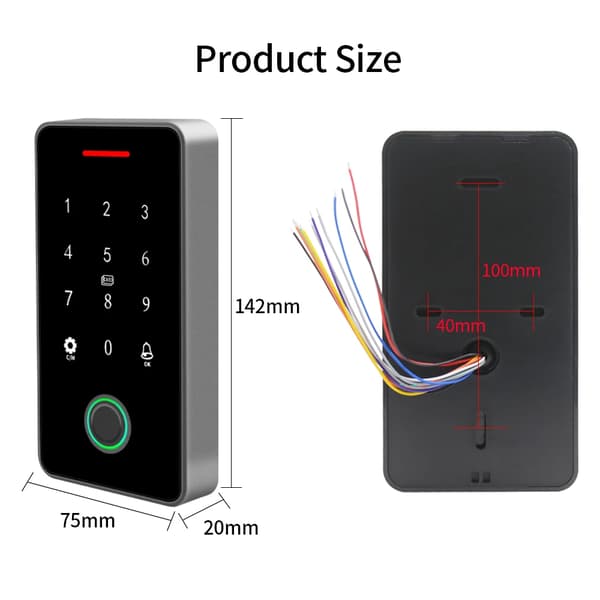 IP67 Vanntett Bluetooth Tuya APP Adgangskontrollsystem 13.56Mhz