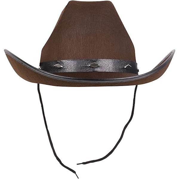 Cowboyhatt med påtrekkbar lukking, cowboyhatt for menn og kvinner, Fe