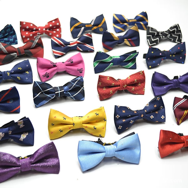 Blå og gul ande slips - Original slips - Flot slips - Kostume