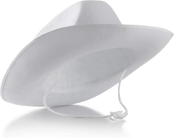 Hvid Cowboyhat - (2-pak) Filthat til kvinder og mænd