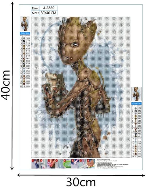 30*40CM 5D DIY Diamantmaleri Kit, Diamantmaleri Fuld 5D Kit