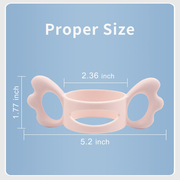 Baby silikone flaskehåndtag bredhalset sutteflaske håndtag (pink)